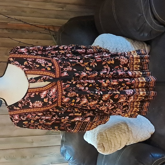 Ladies Rachel Zoe Top Blouse Baby Doll Tunic Boho Style Short Sleeves Size M - Picture 1 of 8